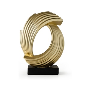 Fabricante de Escultura en forma de amor de corazón de latón moderno estatua abstracta hecha a mano decoración precio barato gesto dorado decoración del hogar - Product Image 4