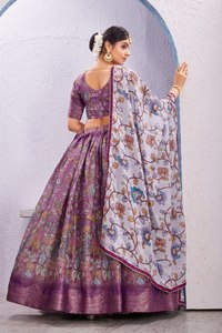 FESTIV LOOK LEHENGA CHOLI HERMOSA GHAGHRA CON DUPATTA DIDGITAL IMPRESO DOLA ALGODÓN LEHENGA CHOLI 3 PCS - Product Image 5
