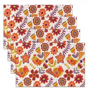 แผ่นรองจานผ้าฝ้ายบริสุทธิ์สำหรับงานเลี้ยงรับประทานอาหาร100% ตกแต่งบ้านสไตล์โมเดิร์นพร้อมโลโก้ตามสั่ง - Product Image 4