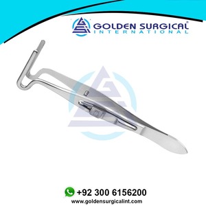 Fórceps de ptosis Berke de 27mm con bloqueo deslizante Mordazas ranuradas longitudinalmente Mordazas largas 2033 - Product Image 5