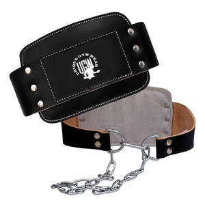 Ceinture de musculation en cuir personnalisée, ceinture de musculation pour dips, chaîne en métal lourd, vente en gros, ceintures en cuir de la meilleure qualité, service OEM - Product Image 2