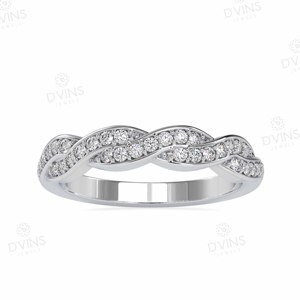 14/18k or blanc Designer rond laboratoire cultivé diamant bague de fiançailles pour les femmes Style classique mariage et bijoux de fête - Product Image 1