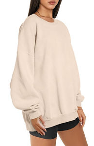 Sweat-shirt décontracté à col rond à manches longues pour femme, tendance hiver 2024, imprimé avec logo sur le devant, taille oversize - Product Image 2