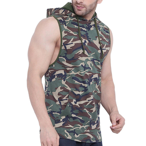 เสื้อมีฮู้ดลำลองแขนครึ่งแขนลายพราง, เสื้อมีฮู้ดผ้าฝ้ายน้ำหนักเบาระบายอากาศได้ดีมาใหม่ - Product Image 5