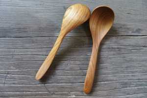 ช้อนไม้เล็กเสิร์ฟบนโต๊ะทำจากไม้แกะสลักโลโก้ได้ตามต้องการช้อนสำหรับมื้อเย็นซุปกาแฟชา - Product Image 5