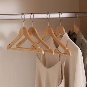Solid Natural Wooden Colour Wood <b>Hanger</b> for Wardrobe Bathroom or Living Room - Product Image 4