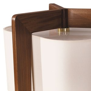 Lámpara de pie de madera en la nube Decoración elegante para el hogar con chapa de madera natural e iluminación suave - Product Image 3