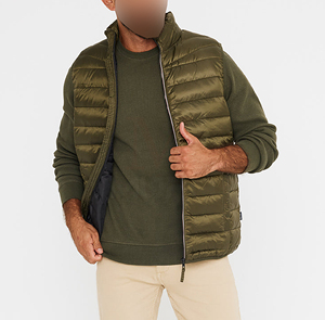 เสื้อกั๊กพัฟเฟอร์ผู้ชายแบบสั่งทำพิเศษสำหรับฤดูหนาว - น้ำหนักเบา ยั่งยืน สะดวกสบาย สไตล์ไฮสตรีท สีและโลโก้สั่งทำได้ - Product Image 5