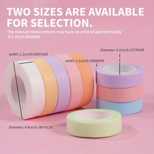 Ruban pour cils en mousse micro personnalisée, gel de silicone, rose vif, pour peaux sensibles, bleu et noir colorés, pour extensions de cils - Product Image 4