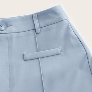 Haute demande en gros femmes taille moyenne jambe large pantalon en velours côtelé respirant technologie DRYTEC coupe régulière élégant bureau décontracté - Product Image 4