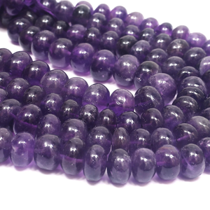 Cuentas de Amatista Natural AAA, Forma Redonda Lisa, 16 Pulgadas, 8-11 mm, Cuentas de Piedras Preciosas de Amatista Lisas, Calidad AAA, Cuentas al por Mayor - Product Image 3