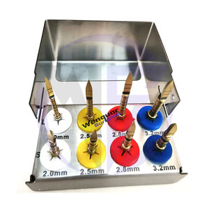 Kit de 5 Piezas de Brocas Dentales Largas de Acero Inoxidable de Primera Calidad, Instrumentos de Perforación Manuales con Soporte de Broca de Titanio Gratis, Gran Venta - Product Image 1