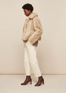 Manteau d'hiver à capuche avec fermeture éclair en fourrure de mouton élégante à la mode, solide et chaud personnalisé, vestes pour dames - Product Image 3