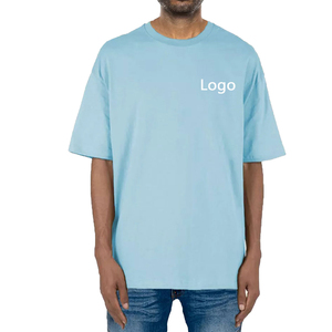 Camiseta de gran tamaño corta personalizada para hombre a la moda, ropa de calle de algodón 100%, camisetas de gran tamaño con cuello redondo para hombre - Product Image 6