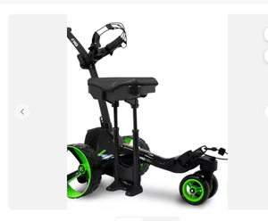 NEW X5 Electric Golf Push Cart W/ Seat Zip <b>Folding</b> Caddy All-Terrain Wheels Plays 36 Holes Display <b>Screen</b> Golf Towel Made - Product Image 3