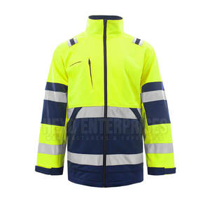 Meilleur prix Veste de sécurité routière réfléchissante haute visibilité pour hommes Veste de sécurité respirante haute visibilité avec fermeture éclair - Product Image 1