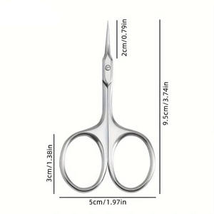 Ciseaux de manucure pédicure incurvés en acier inoxydable de haute qualité personnalisés avec lame droite pour le soin des ongles des cuticules - Product Image 2