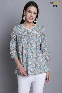 Indian Ethnic Wear Digital Print Short <b>Kurtis</b> with Heavy Cotton With Work <b>Kurtis</b> for Women Wear for Casual and Office Wear - Product Image 3