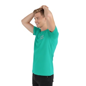 เสื้อยืดผ้าฝ้ายสีขาว100% สำหรับผู้ชายพิมพ์โลโก้แบบกำหนดเอง - Product Image 4