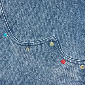 Short en jean taille moyenne tissé hip-hop décontracté d'été pour hommes avec strass de style baggy vintage - Product Image 3