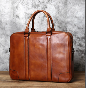 Full Grain Leather Laptop Bag Leather <b>Briefcase</b> Bag, Men's Messenger Bag Personalized Gifts for Him Leather <b>Briefcase</b> Man - Product Image 1