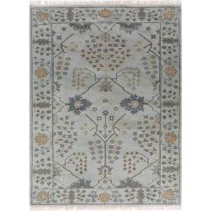 พรมขนสัตว์ถักมือสีฟ้าซาวานา พรมลายดอกไม้คลาสสิกทรงสี่เหลี่ยมผืนผ้าสำหรับห้องนั่งเล่นและทางเดินในบ้าน LCARM-603 สินค้ามาใหม่ - Product Image 1