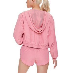 Selling Jogger Windbreaker Suit 2 Piece Nylon <b>Jacket</b> Shorts Set Women Sweatsuit <b>Workout</b> Women's Track Suits Wholesale rate - Product Image 3