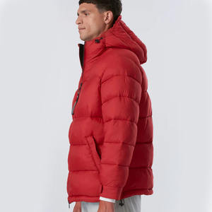 Veste matelassée ajustée sur mesure, col montant, fermeture éclair, couleur unie, 100% polyester rembourré, parka d'hiver, service OEM pour hommes et femmes - Product Image 3