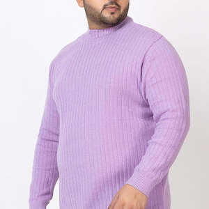 Pull personnalisé pour homme en laine/acrylique tricoté respirant, col rond, manches longues, décontracté, automne-hiver, couleur personnalisée - Product Image 4