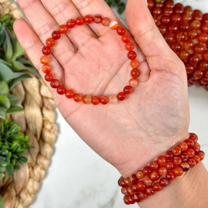 Tự nhiên Carnelian Chakra Vòng đeo tay cân bằng cảm xúc & niềm đam mê - Product Image 1