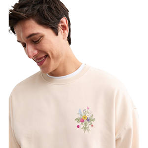 Sweat-shirt d'hiver pour homme en molleton 100% coton épais, col rond, coupe ample, écologique, anti-rétrécissement, vente en gros, OEM - Product Image 2