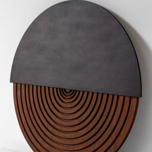 Tenture murale en bois faite à la main avec du jute Art déco tissé rustique écologique aux tons de terre pour la décoration de salon Diwali - Product Image 1