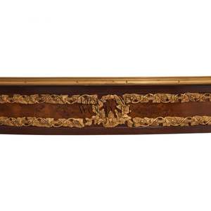 Mesa de Entrada Clásica de Lujo con Incrustaciones de Madera y Detalles de Latón - Product Image 6