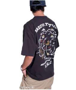 T-shirt en coton lourd à manches courtes et col rond vintage surdimensionné pour homme, personnalisé en gros par Gypsy&sons, avec motif brodé - Product Image 2