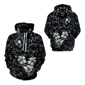 Más vendidos Ropa de invierno Hombres y mujeres Negro 100% Poliéster Sublimación Impreso Sudaderas con capucha con bolsillo de canguro para la venta - Product Image 3