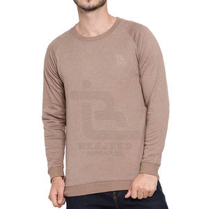 Pull-over décontracté 100% coton pour hommes Vêtements d'hiver personnalisés avec motif solide Sweats à capuche et sweatshirts respirants - Product Image 1