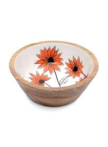 Ensaladeras de madera de mango redondas de resina esmaltada vintage - Product Image 2