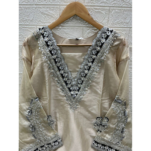 Shalwar kameez อินเดีย punjabi สไตล์ปากีสถานปักมุกใส่ทำงานสำหรับผู้หญิงสำหรับงานแต่งงานและงานรื่นเริง - Product Image 5