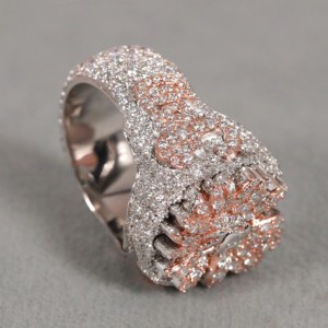 Anillo de oro rosa de 14 quilates para hombre con moissanita cultivada en laboratorio de 0,5 quilates, joyería fina de diamantes para boda o compromiso, regalo perfecto - Product Image 4