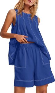 Conjuntos de dos piezas para mujer, chándal, media cremallera, solapa, manga gorra, sudadera, cintura alta, conjunto de pantalones cortos con cordón, chándal - Product Image 3