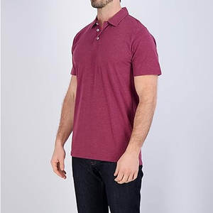 Chemises pour hommes en coton 100% tricoté uni, coupe classique, anti-rides, 3 boutons - Product Image 1