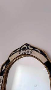 Traditional Handmade Bone Inlay Wall <b>Mirror</b> Frame, Elegant <b>Mosaic</b> Pattern Wooden <b>Mirror</b> for Home, Hotel, Resort & Villa Décor - Product Image 3