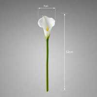 Fleur artificielle de lys calla de haute qualité, aspect naturel, tige unique, pour décoration de mariage, maison ou fête