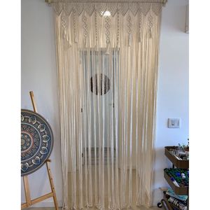 Boho Decor <b>Macram</b> Wall <b>Curtain</b> Hanging Tassel <b>Curtain</b> for Wall Decoration <b>Curtains</b> & Valances - Product Image 1