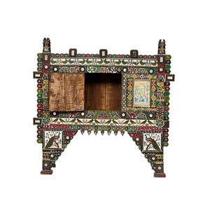 Soporte de Madera Pintado para Shisha con Espejo y Paneles Decorativos - Product Image 6