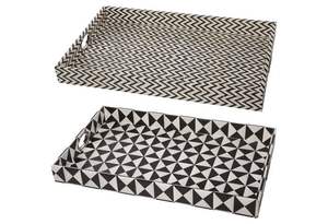 Bandeja de servicio con incrustaciones de hueso hecha a mano, bandeja de servicio con incrustaciones de hueso de nuevo diseño, pieza de la más alta calidad para la decoración de la cocina del hogar - Product Image 6