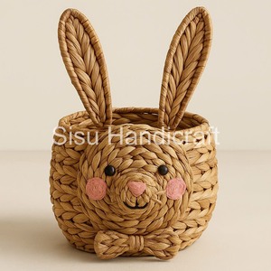 ตะกร้าใส่ผลไม้สานจากหญ้าผักตบชวาธรรมชาติทำด้วยมือคุณภาพสูงสำหรับเก็บของใช้ในบ้านของตกแต่งวันหยุด - Product Image 6