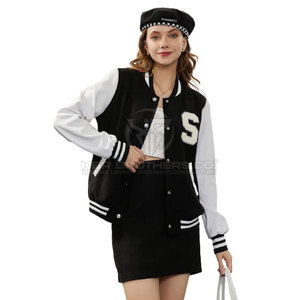 Veste universitaire pour femmes Classic Slim Fit Bomber Baseball Jacket for Winter Fashion and Daily Street Look - Product Image 1