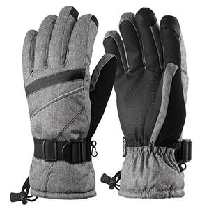 Gants chauds d'hiver de haute qualité avec longue manchette mitaine gants professionnels en cuir de vachette pour ski patinage gants de Snowboard - Product Image 1