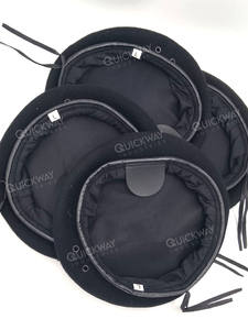 Bérets Cérémoniels Bleus Personnalisés en Laine et Cuir – Chapeaux Classiques de Costume Cérémoniel pour Hommes et Femmes – Conception Personnalisée – Vente en Gros - Product Image 5